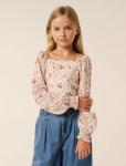 Raleigh Teen Square Neck Top - 16 Trellis Floral