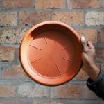 Plastic Drip Tray - 40CM Diameter Brown
