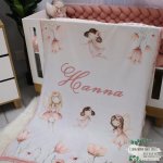 Fleece Blanket Pink Fairy And Flower