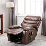 Leather Electric Power Lift Recliner Chair - Black