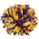Icobuty Plastic Cheerleader Cheerleading Pom Pom 6 Inch 1 Pair Yellow-purple