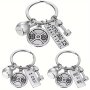 Dumbbell Bell Keychain For Men Couple Friendship Keychain