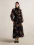 Janelle Velvet Burnout Maxi Dress - 20 / Black/brown