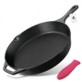 Cast Iron Frying Pan 30CM Helper Handle Need Pre Seasoned Skillet