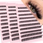 200 Pcs Diy Eyelash Extensions Set - D Curl Mixed Length 10-18MM Natural & Fluffy Style 0.05MM Thick 3D Mink False Lashes For Be