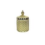 Hammered Bucket With Lid Gold