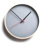 Grey Deep Frame Round Clock