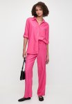 Straight Leg Linen Pants - Pink