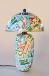 Multi Color Metal Bunny Lamp Base With Dome Shade – 48X32CM