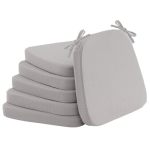 Nobildonna Dining Chair Cushions Set Of 2-2" Thick High-density Foam Chair Pads With Ties And Non-slip Bottom Removable Washable