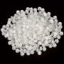 Clear White Letter Beads Set: 50/100/200 Pieces Perfect For Diy Jewelry Making - Plastic Material