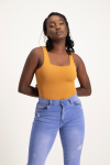 Thandi Square Neck Bodysuit - Brown Sugar - M