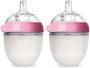 Comotomo Natural Feel Baby Bottle 150 Ml Pink Pack Of 2