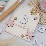 Creative Milestone Card Wooden Milestone Birth Sign Photography Milestone Card First Year Growth Card Pregnancy Journey Mileston