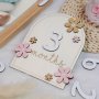 Creative Milestone Card Wooden Milestone Birth Sign Photography Milestone Card First Year Growth Card Pregnancy Journey Milestone Markers For Photo Props Christmas Thanksgiving Day Gift
