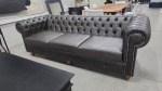 Miami Leather Upper Chesterfield 3 Seater