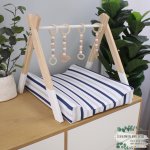 Changing Mat Cover Blue Stripe