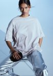 Oversized Washed-look T-Shirt - Light Grey