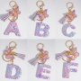 Butterfly Letter Keychain Pendant Key Chain Girls Accessories School Bag Pendant