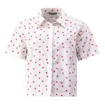 Cropped Heart Poplin Shirt