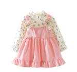 80CM Baby Girl Princess Faux Two-piece Dress
