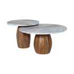 Cocomo Marble Coffee Table Set In Sunkissed