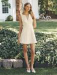 Delaney Zip Detail MINI Dress - 16 Buttercream
