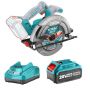 Totai Total Tools - Li-ion Circular Saw - 20V - 185MM With 4.0AH Battey & Charger