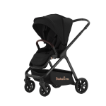 Black Linen Black High Rider Smart Stroller