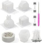 Silicone Candle Mould Set With Wicks