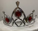 Silver Aliceband Red Stone
