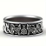 Vintage Band Ring Silver Plated Retro Celtic Knot Design Suitable For Men And Women Match Daily Outfits Party Accessory