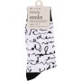 Clicks Trendy Socks White & Blue Multi Curve 7-11