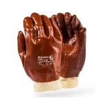 Pvc Extra Knit-wrist Glove Rough