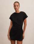 Rose T-Shirt Twist MINI Dress - 18 Black