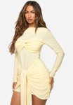 Ruched Twist Detail MINI Dress - Butter