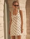 Vivienne Scoop Neck Linen MINI Dress - 16 Hadley Spot