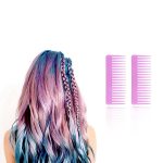 Wide Tooth Comb For Curly Hair Wet Dry Hair Purple 2 Pieces