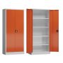 2-DOOR 4-SHELVE Stationery Cupboard Orange