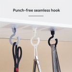 360 Rotating Ceiling Hook Strong Adhesive Plastic Mosquito Net lantern Hook Scratch-free No-drill Installation For Home And Dorm