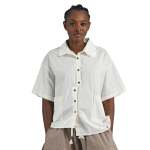 Boxy Asymetrical Shirt - Cream Free
