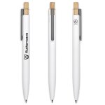 Mimo Recycled Aluminium Ball Pen - Solid White - Solid White