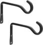 2PCS Black Metal Wall-mounted Hanging Hooks For Garden Lanterns And Plant