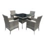 Outdoor Rattan Patio Furniture Set - 5 Piece