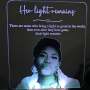 Her Light Remains Custom LED Night Light - Wood Colour Base Rgb Light