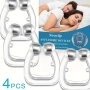 4PCS Silicone Anti-snore Nose Clips With Magnetic Closure - Comfortable & Easy-to-clean For Better Sleep Nights