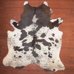 A Grade Cow Hide 073 Black white L - Large Black white Spotted