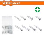 200 Piece Tapping Screw Assortment WXSAB01