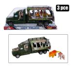 Vehicle Playset Truck W 2 Dinos 3PC