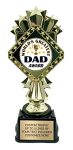 Worlds Best Dad Trophy - Award For Greatest Father - 9 Inches Tall With Custom Engraved Plate